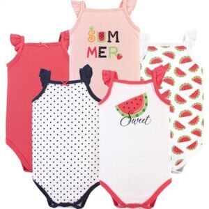 Hudson Baby Sleeveless Bodysuits, 5-Pack, Watermelon Size 18 Months NWT